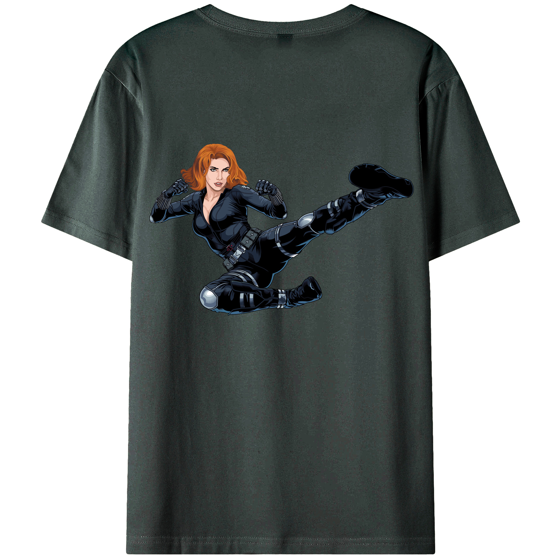 （画像用） アベンジャーズ The Avengers 綿100％ メンズ半袖Tシャツ（バックプリント） 通気性